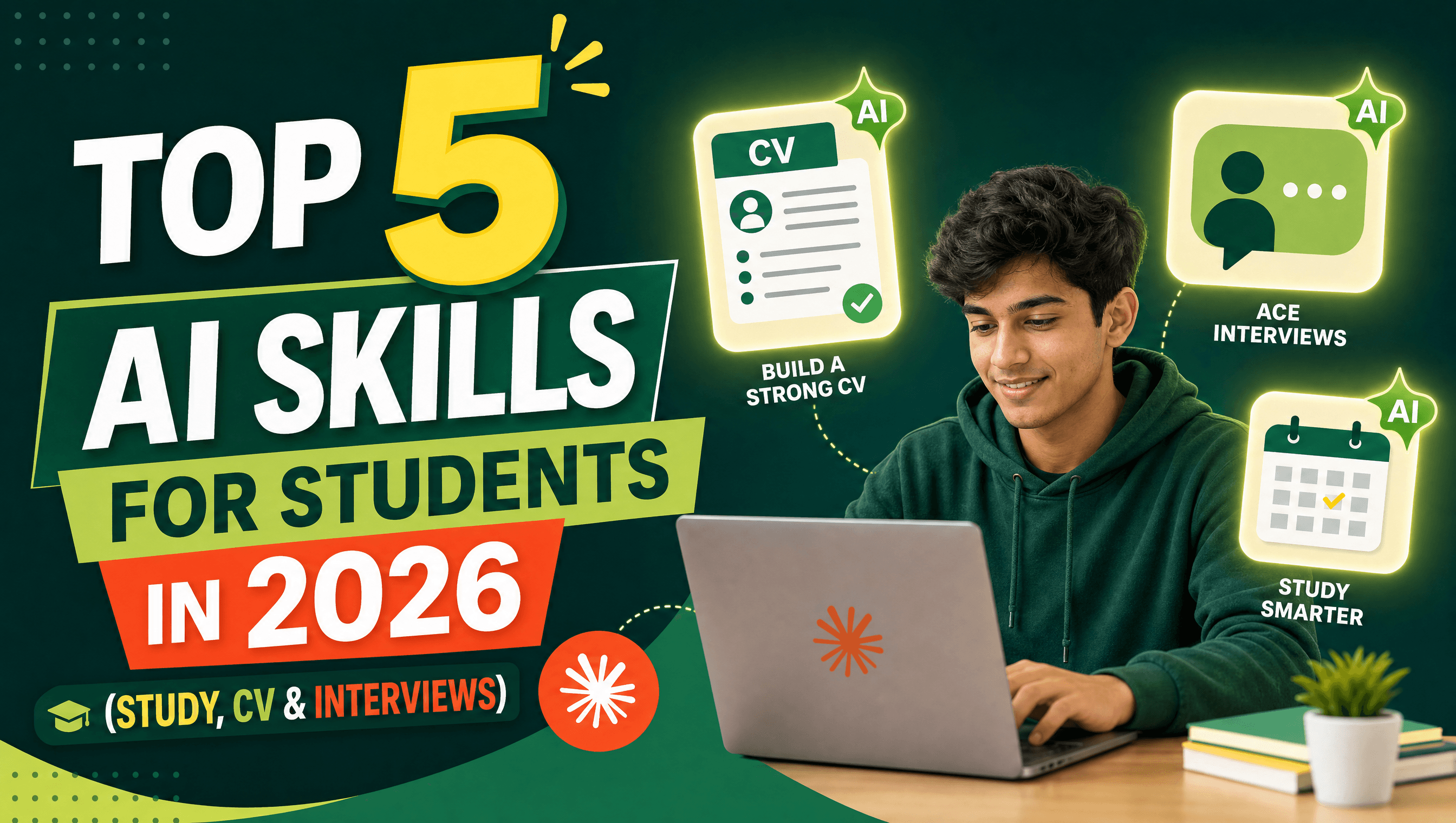 Top 5 AI Skills for Students in 2026 (Study, CV & Interviews)