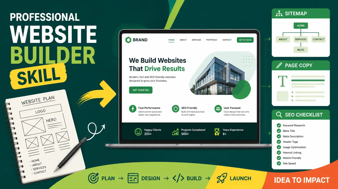Website Builder Skill: Plan and Write a Complete Website in One Session