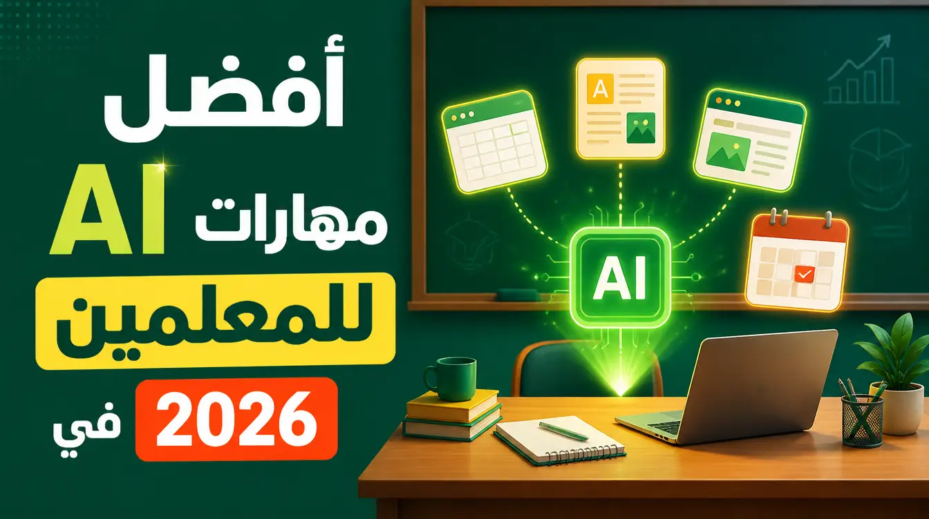 أفضل مهارات AI للمعلمين في 2026 (حزمة صفّية مجانية)