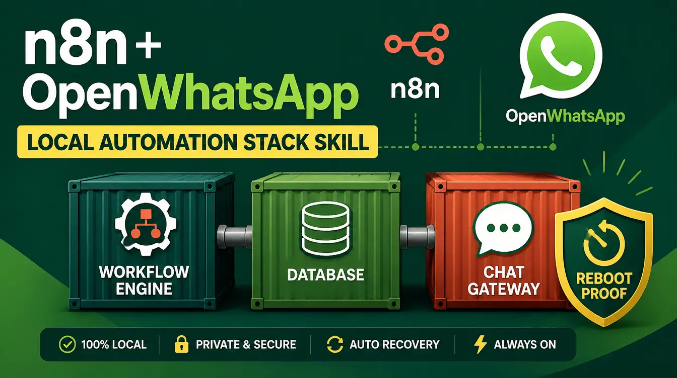 How to Run n8n + OpenWhatsApp Locally (Free Automation Stack)