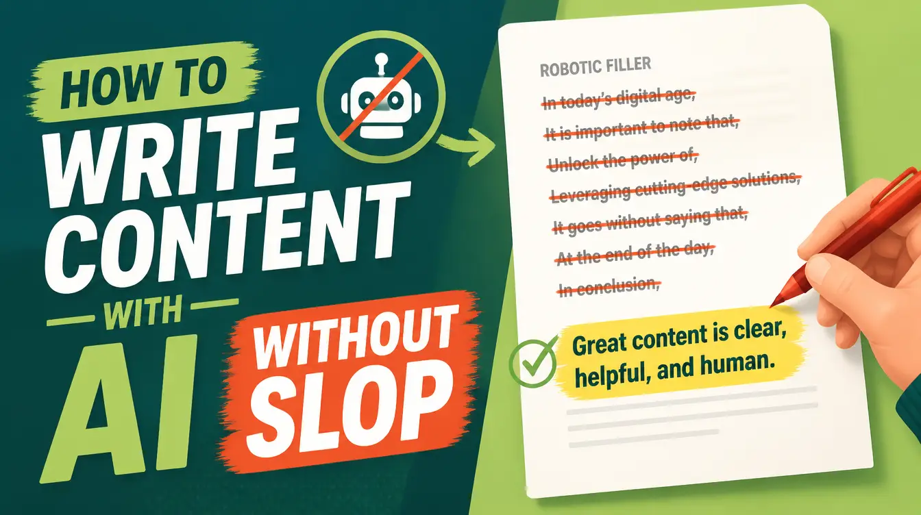 How to Write Content With AI (Without Slop) and Get Recommended in 2026