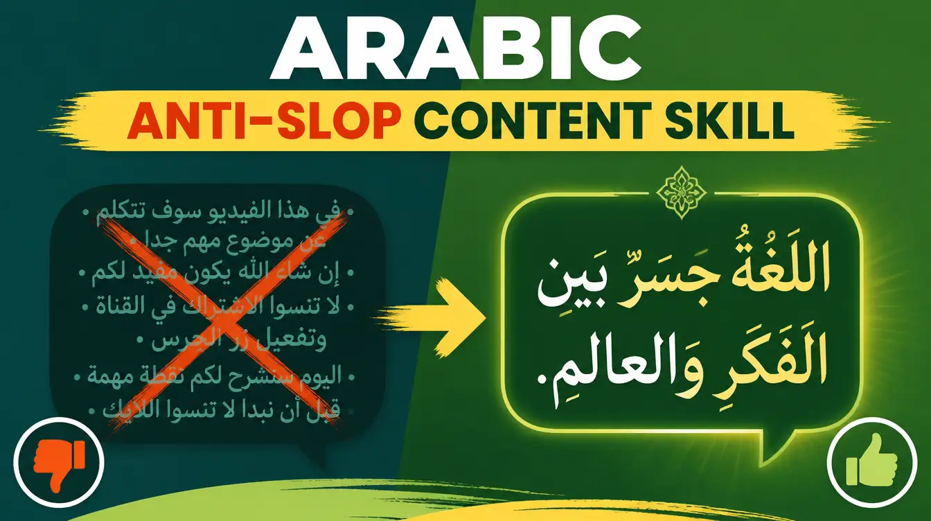 The Arabic Anti-Slop Content Skill: Write Arabic That Doesn't Sound Translated