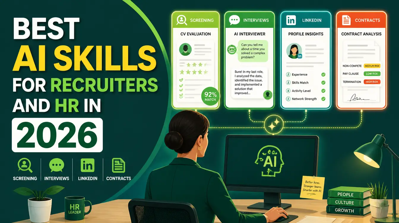 Best AI Skills for Recruiters and HR in 2026 (Screening to Offer)