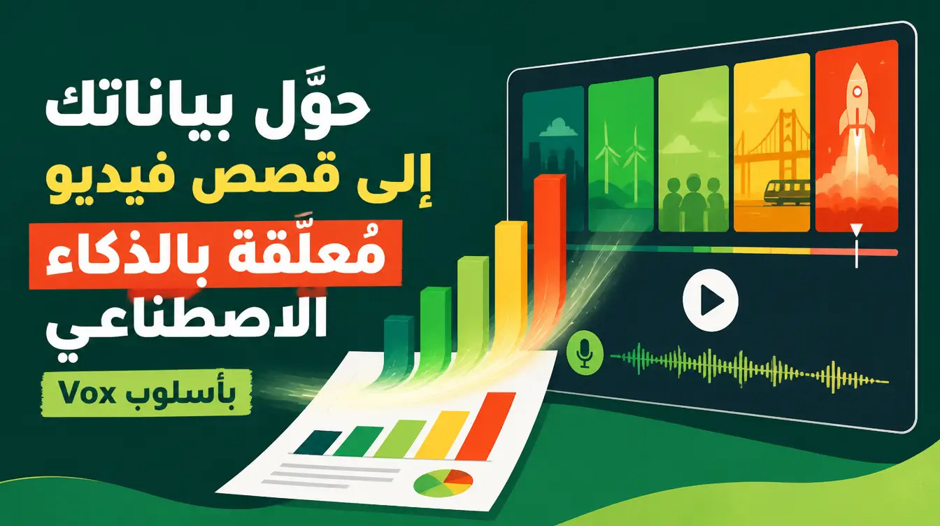 كيف تحوّل البيانات إلى قصة فيديو بالذكاء الاصطناعي (تفسيريات بأسلوب Vox)